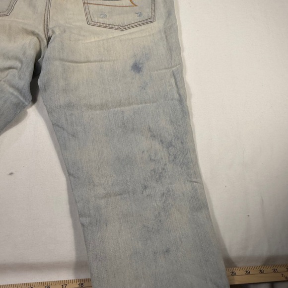 American Eagle Outfitters Womensy Boy Crop Jeans Light Wash Distressed Sz 14 NWT - Picture 13 of 15